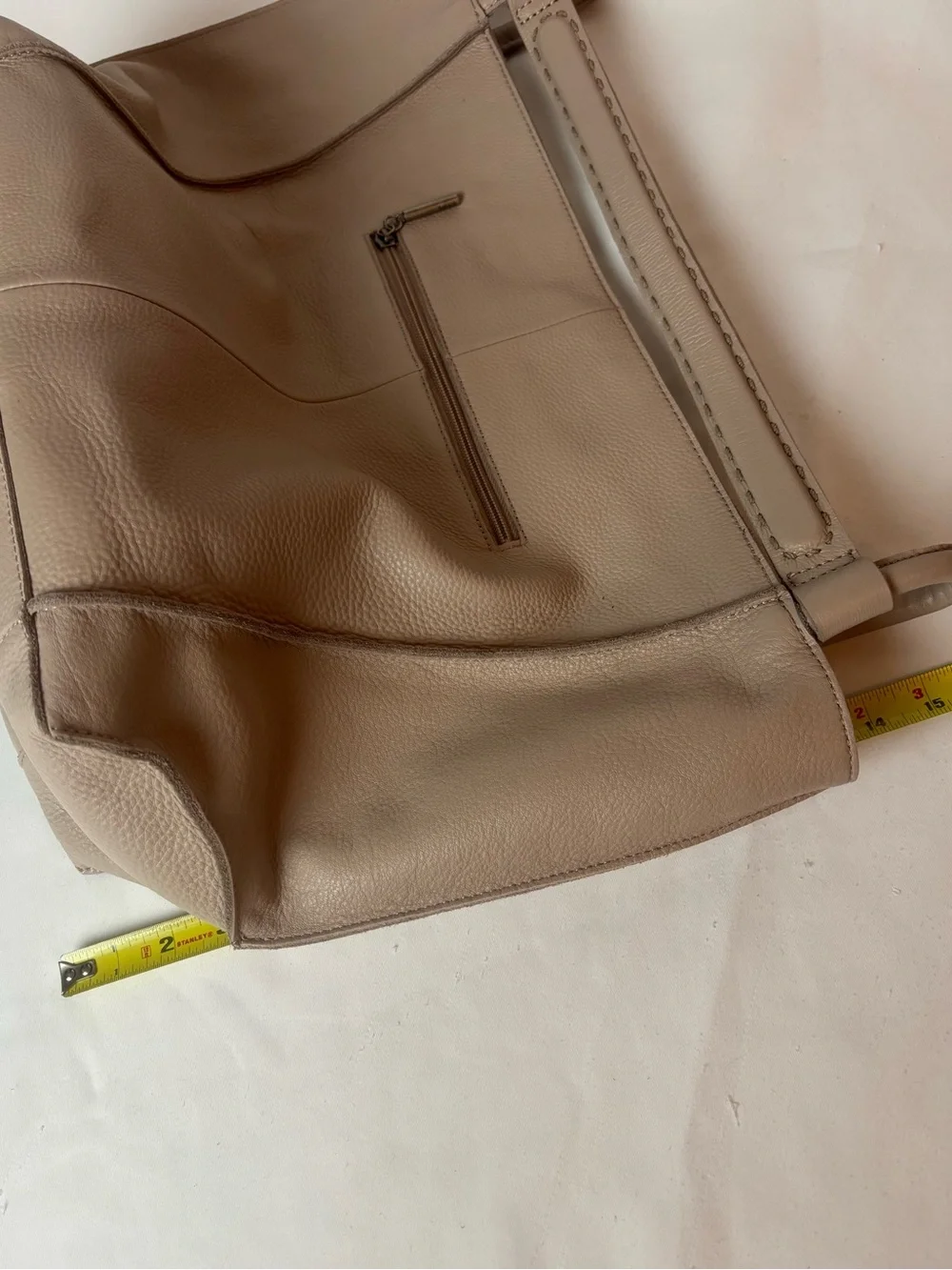 The Sak Los Feliz Large Tote Sand Beige Pebbled Leather Slouchy Shoulder Bag